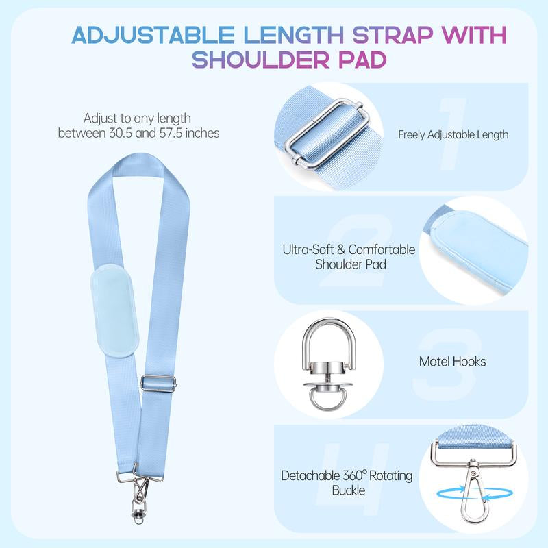Iridescent Accessories Set for Bogg Bag, Cup Holder and Phone Zipper Pouch with Adjustable Strap Compatible with Medium Large XL, Bonus with Neoprene Handle Wrap